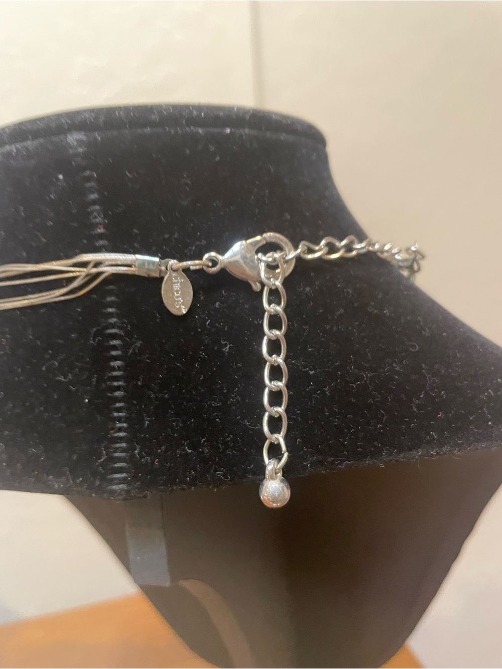 Chico's Multi-Strand Silver-Tone Bead Necklace - Picture 6 of 8